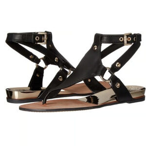 Vince Camuto Adalina Black Leather Zipper Back Size 38.5 M8